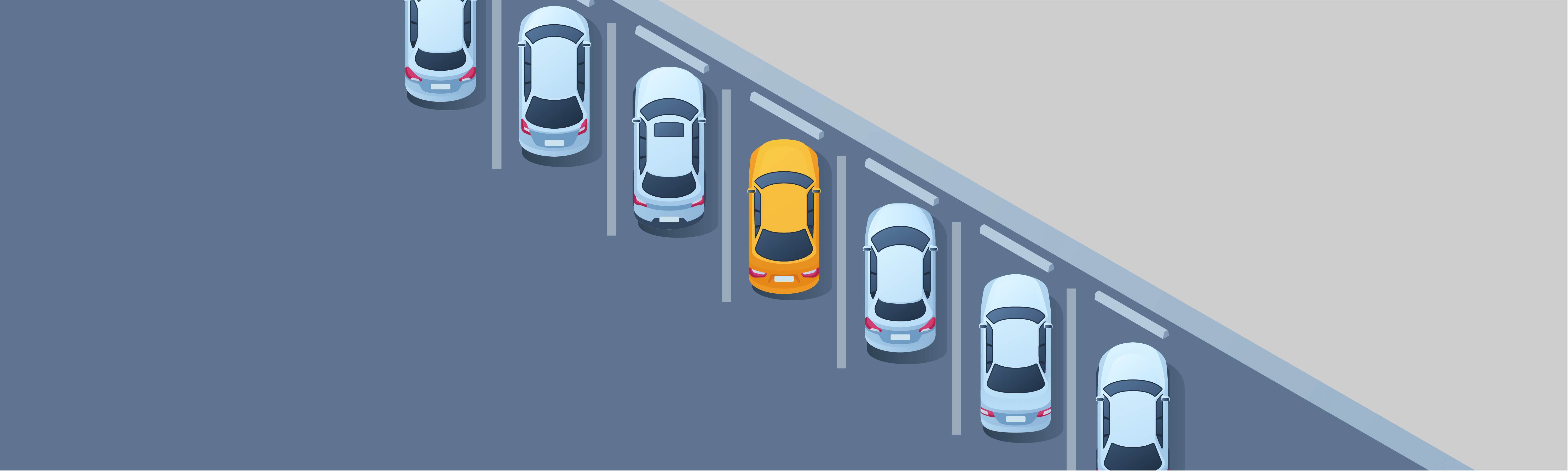 The Basics Of Driving - What should you ensure when positioning your vehicle in an angled parking space?