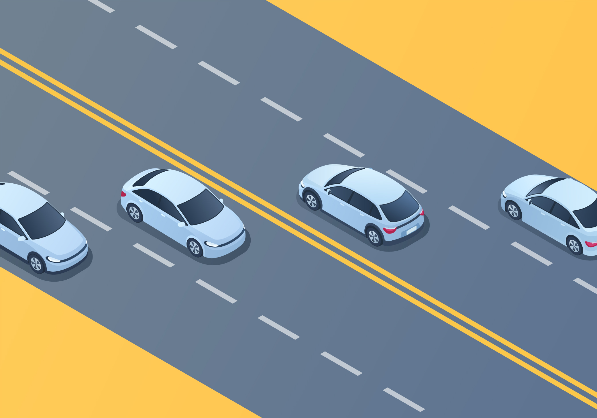 G1 Practice Test - Traffic lights & pavement markings - What does the white broken line in the picture do?