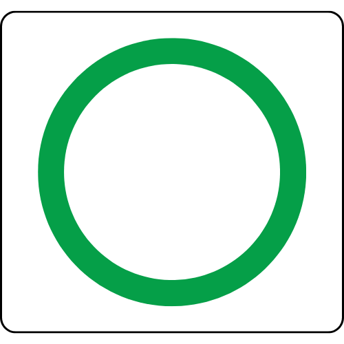 Traffic Signs - What does the green circle on white background sign mean?