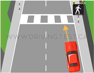 Test 3 - À quelle distance minimale d'un couloir piétonnier devez-vous vous garer ?