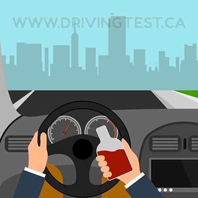 Test 1 - Quelle amende pouvez-vous recevoir si vous êtes surpris en train de boire de l'alcool au volant d'une voiture ?