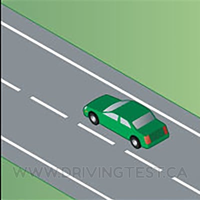 Test 2 - Si la limite de vitesse est de ________, il est légal d’utiliser les deux voies sur une autoroute à deux voies pour une conduite normale.