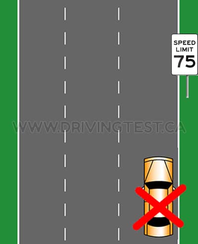 Test 4 - Si la limite de vitesse est _______, il vous est interdit de vous arrêter ou de stationner sur la voie publique ?