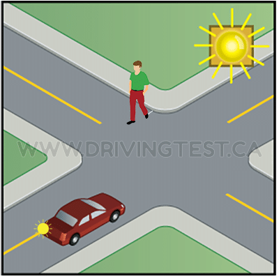 Test 3 - À une intersection, quand devez-vous céder le passage aux cyclistes, aux piétons et aux autres véhicules ?