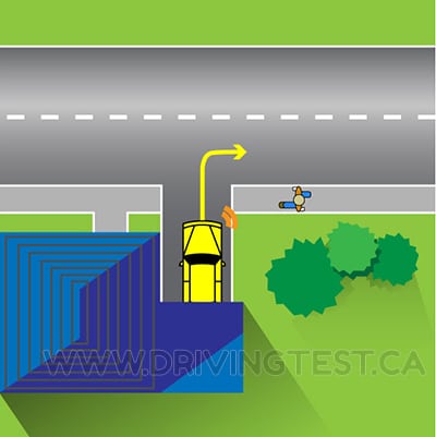 Test 3 - Quand devez-vous céder le passage lorsque vous essayez de sortir d’une propriété privée ?